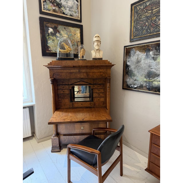 Mid-Century Modern German Teak Chair in Black Leather, 1960s For Sale - Image 12 of 13