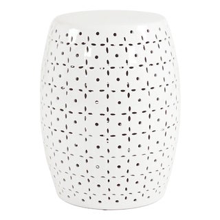 Lovell White Garden Stool For Sale