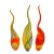 Peach Set of Three Hand Blown Glass Vases by Jeremy R Cline. u.s.a. 1999 For Sale - Image 8 of 8