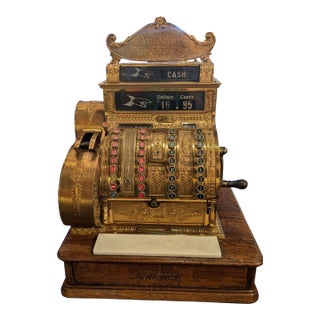 Early 1900s National Cash Register Model 442 Brass For Sale