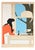 33 1/4”W x 45 1/4”H x 2”D "Seventh Season," a 1975 serigraph by Will Barnet, depicts a stylized scene of a woman, likely...