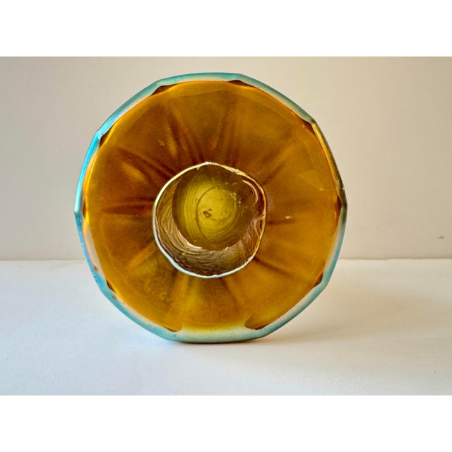 1900s Louis Comfort Tiffany Favrile Glass Candle Lamp Signed 12” Tall Beautiful Condition For Sale - Image 10 of 12