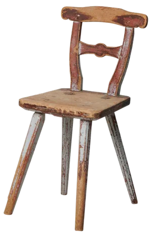 Antique Northern Swedish Country Folk Art Chair