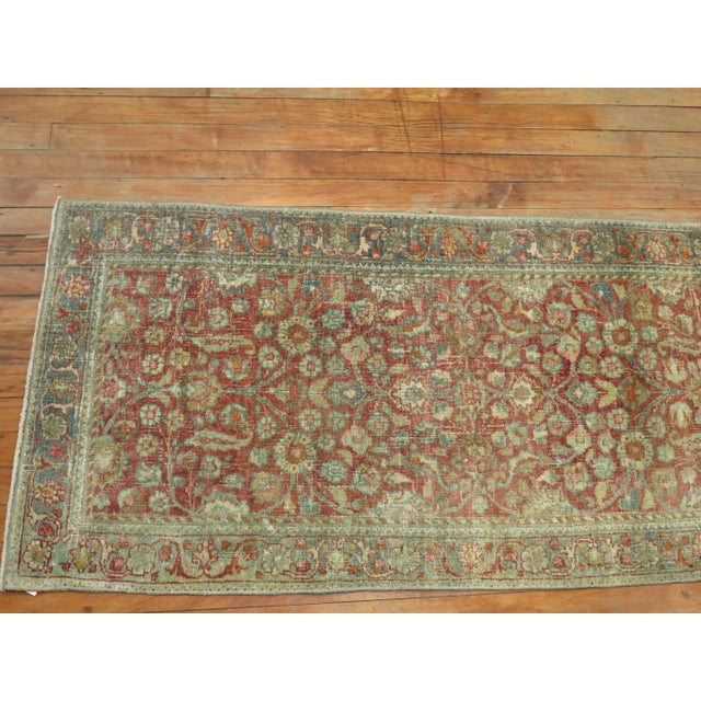 Textile Early 20th Century Zabihi Collection Narrow Persian Kashan Runner - 2'3" x 12'10" For Sale - Image 7 of 18