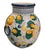 White Vintage Italian Majolica Style Lion-Head Lemon Motif Ceramic Urn Vase For Sale - Image 8 of 12