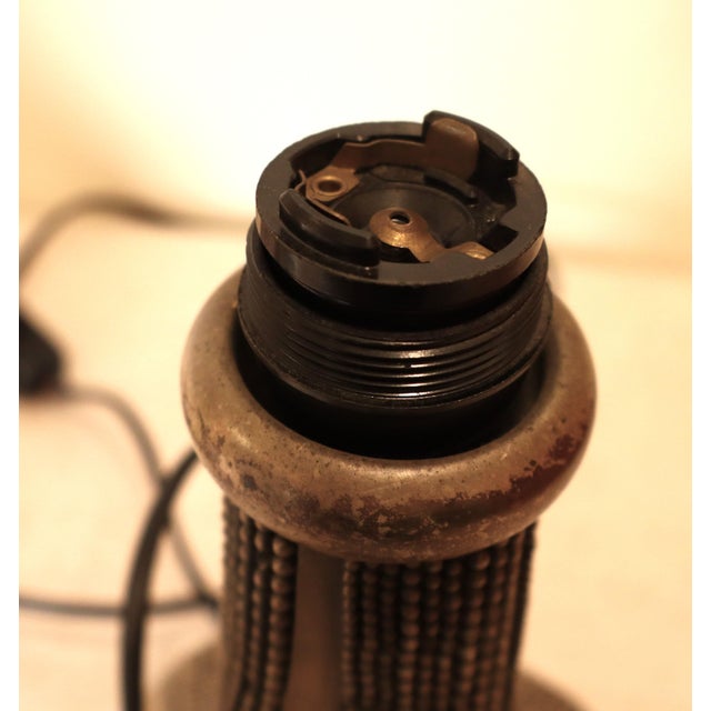 Wood Silver Table Lamps by Ottaviani, 1970s, Set of 2 For Sale - Image 7 of 11