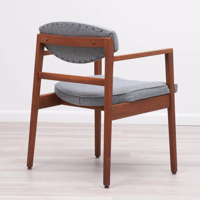 Wood George Nelson Herman Miller Mid Century Walnut Armchair Original Unmarked For Sale - Image 7 of 13