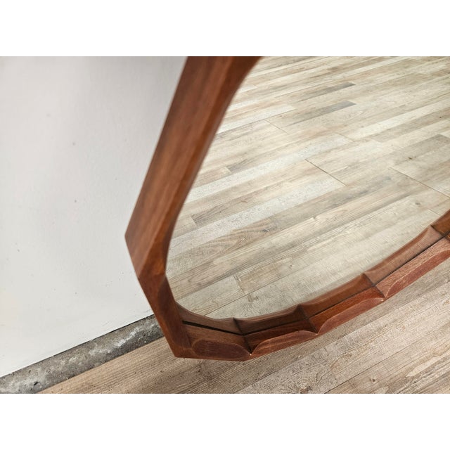 Wood Vintage Mirror by Dino Cavalli for Tredici, 1960 For Sale - Image 7 of 10