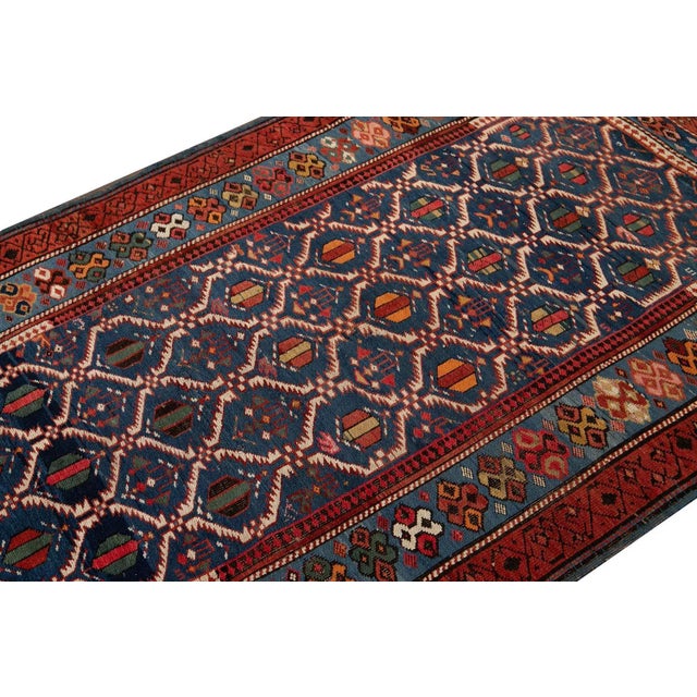 Late 19th Century Antique Caucasian Scatter Wool Rug For Sale - Image 10 of 12