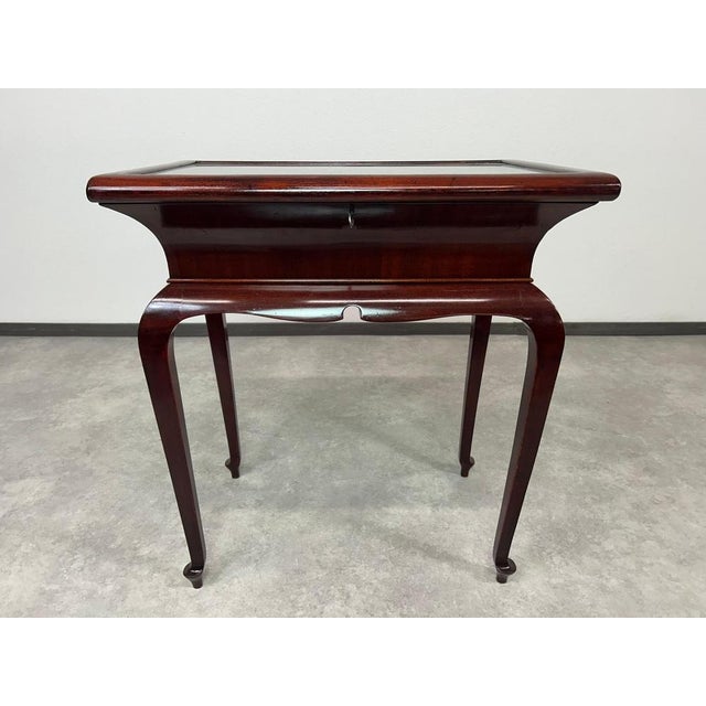 Art deco mahogany bijouterie display cabinet table. Professionally stained and repolished.