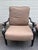 Veranda Black Outdoor Aluminum Chair and Ottoman For Sale In Detroit - Image 6 of 12