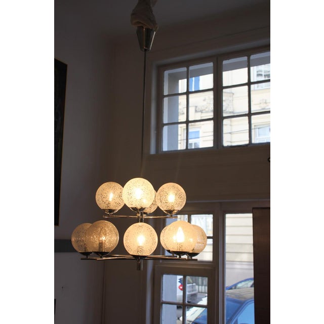 Mid-Century 12-Light Ceiling Lamp, 1960s For Sale - Image 9 of 10
