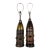 Late 20th Century 2 Rare Frederick Cooper Hand Blown Brutalist Glass Wine Bottle Lamps 42" For Sale