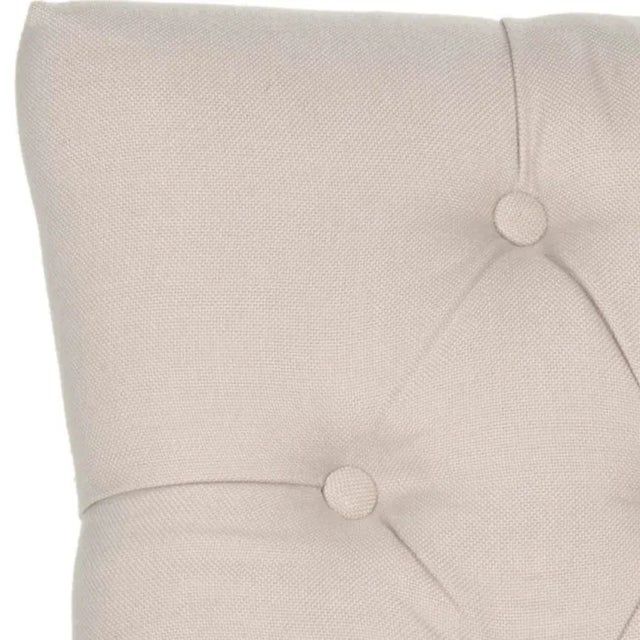 Wood 19''H Tufted Ring Chair With Silver Nailheads in Taupe & Espresso - a Pair For Sale - Image 7 of 9