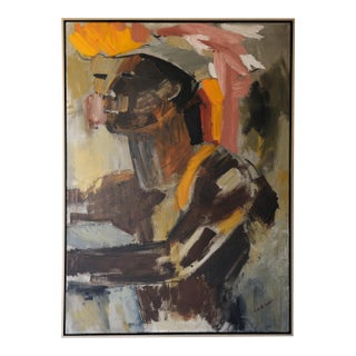 1970s Original Oil on Canvas Painting by Carol Crain For Sale