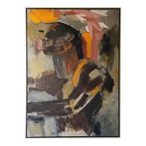 1970s Original Oil on Canvas Painting by Carol Crain