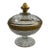 Mid 20th Century Mid Century Modern Heisey Gold-Rimmed Lidded Pedestal Candy Dish For Sale