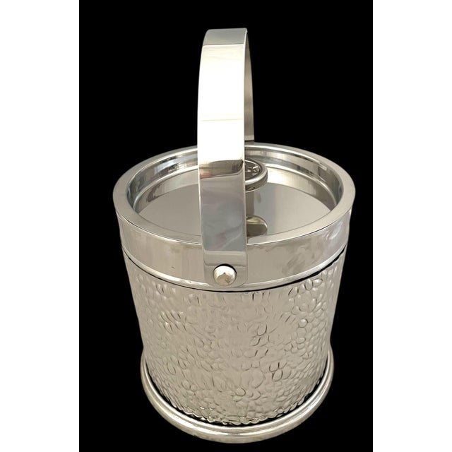 Contemporary Rare Vintage Ralph Lauren Home Crocodile Repousse Stainless Steel Ice Bucket For Sale - Image 3 of 7