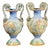 Vintage Italian Hand-Painted Majolica Mythological Vases, 1800s, Set of 2 For Sale