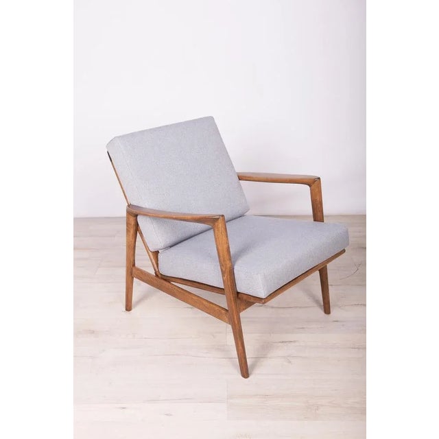 Wood Model 300-139 Armchair from Swarzędz Factory, 1960s For Sale - Image 7 of 13