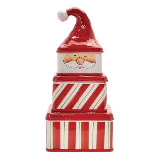 Ceramic Stacking Santa Character (Set of 3) For Sale