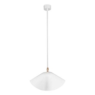 Mid-Century Modern White Library Pendant by Serge Mouille For Sale