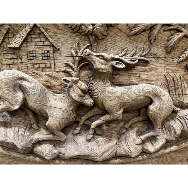 Wood French Oak Hunting Sideboard, 1850s For Sale - Image 7 of 18