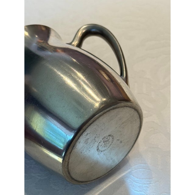 1960s Dutch Modernist Royal Holland Pewter Sculptural Pitcher by k.m.d. Tiel For Sale - Image 9 of 10