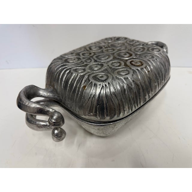 Metal Vintage Mid-Century Modern Donald Drumm Aluminum Covered Casserole Dish For Sale - Image 7 of 10