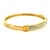 Contemporary Vintage 14k Gold Diamond Hinged Bangle Bracelet For Sale - Image 3 of 12