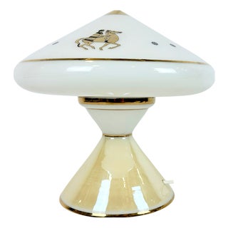 Vintage Greek Table Lamp with Antique Scenes, 1960s For Sale