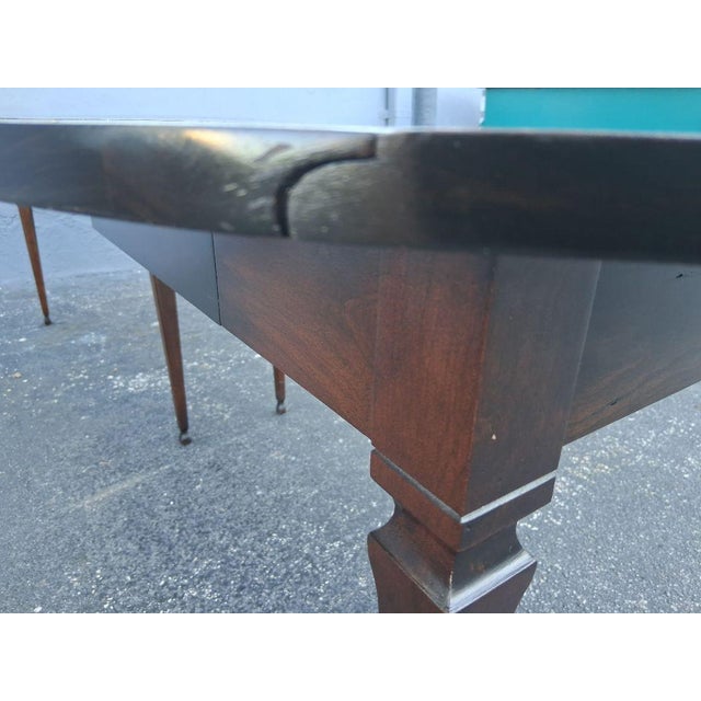 1940's Traditional John Widdicomb 10 Seat Drop Leaf "Hide Away" Dining Table - 4 Leaf - Collapses to Side Table For Sale - Image 16 of 18