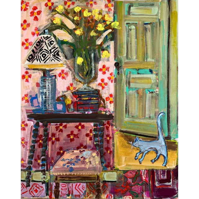 2020s Cat Painting "Looking for Mischief" by Shann Spishak For Sale - Image 5 of 5