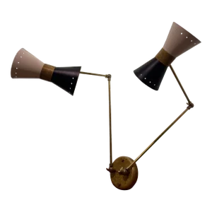 Double Arm Wall Sconce in the Style of Stilnovo