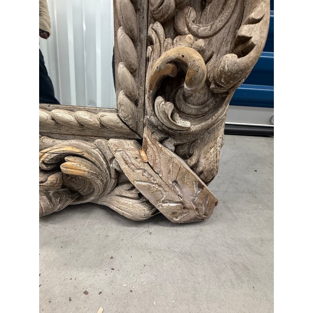 Neapolitan Baroque Carved Wood Mirror With Putti and Shell Crest C. 1680-1720 For Sale - Image 10 of 16