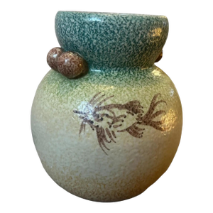1930s Art Deco Futurist Hand-Painted Ceramic Vase by Iama Albisola