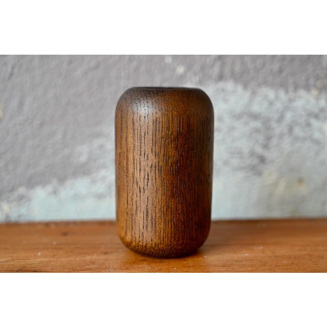1960s Scandinavian Candleholder in Teak and Brass, 1960s For Sale - Image 5 of 8