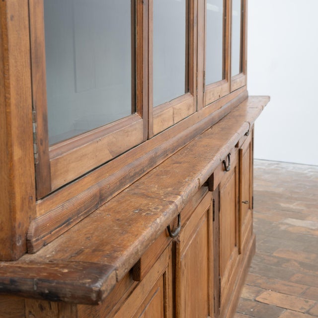 Antique Oak and Fir Bookcase, 1900 For Sale - Image 3 of 12