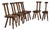 Set of Six 1960s Belgian Brown Brutalist Oak Mobichalet Dining Chairs For Sale