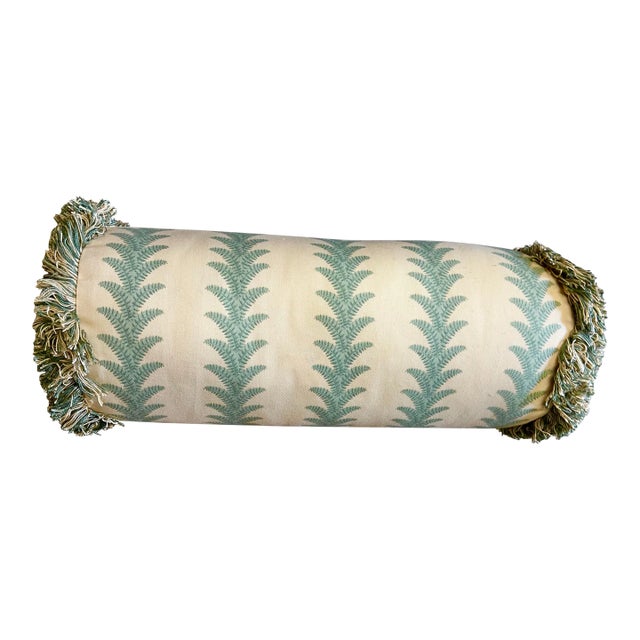 Vintage Floral Bolster Pillow For Sale