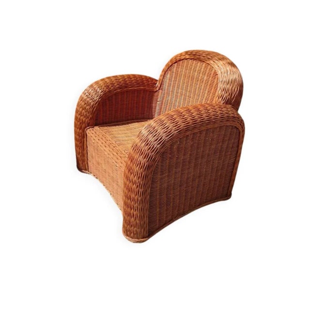 Brown Vintage Wicker Chair, 1970s For Sale - Image 8 of 8