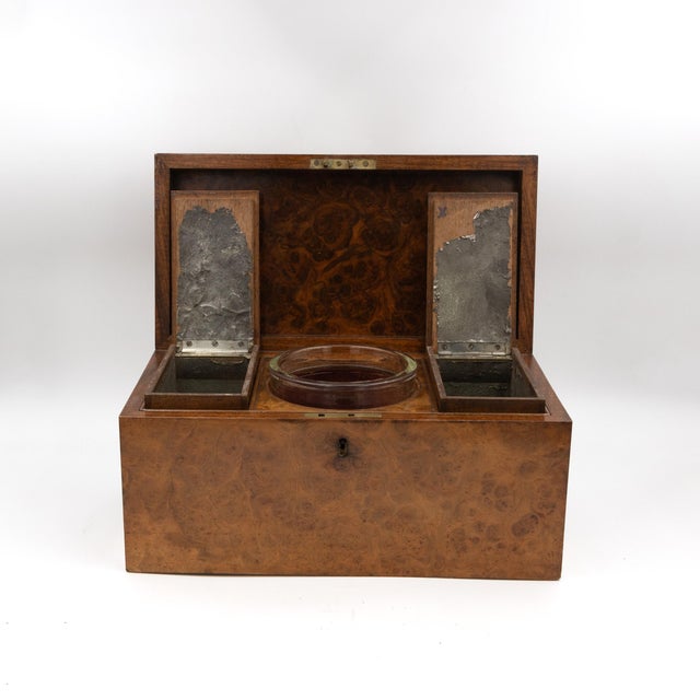George III Yew Wood Tea Caddy; English, Circa 1800 For Sale - Image 10 of 11
