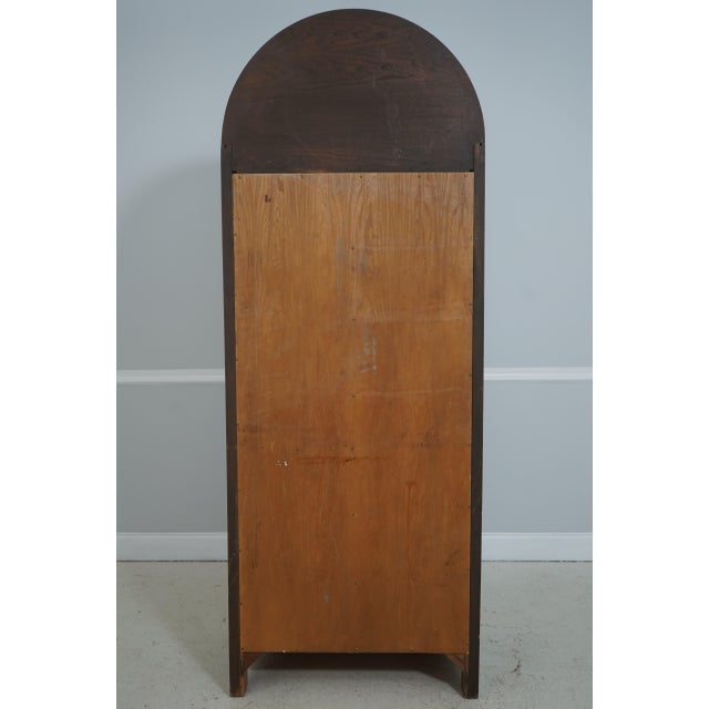 Pair of Oak Tall Dome Top Curio Cabinets For Sale - Image 18 of 18