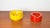 Mid-Century Modern German Space Age Red and Yellow Ceramic Ashtrays, 1960s, Set of 2 For Sale - Image 13 of 18