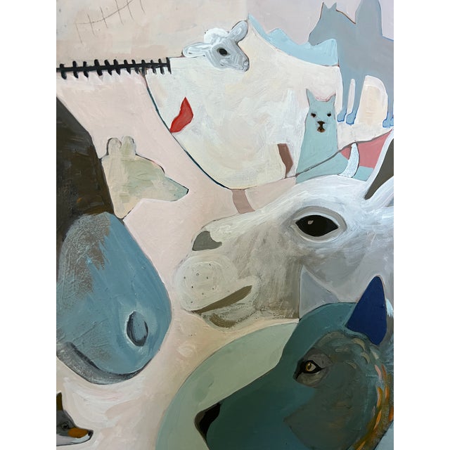 Textile "Coexistence" Original Painting by LWren Walraven For Sale - Image 7 of 9