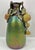 Art Nouveau 1900s Clément Massier Art Nouveau Pottery Vase With Iridescent Apple Design 14"h X 8"w For Sale - Image 3 of 16