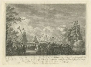 Antique Print of the Sailing Tour on the IJ River, 1768
