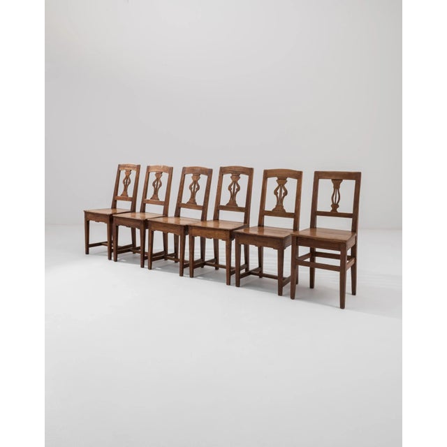 Wood 1900s French Oak Dining Chairs - Set of 6 For Sale - Image 7 of 13