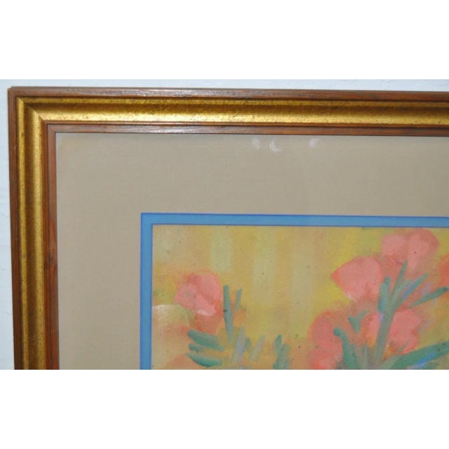 Leon Dolice Original Floral Still Life c.1950s For Sale - Image 5 of 9