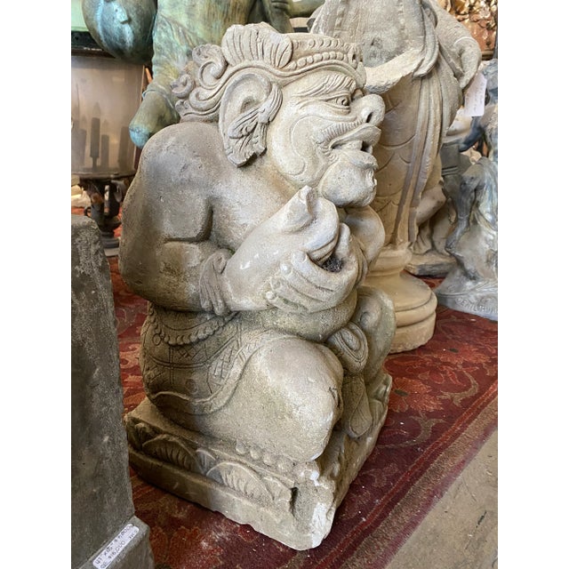 Balinese Demi God Twalen Statue For Sale - Image 4 of 10